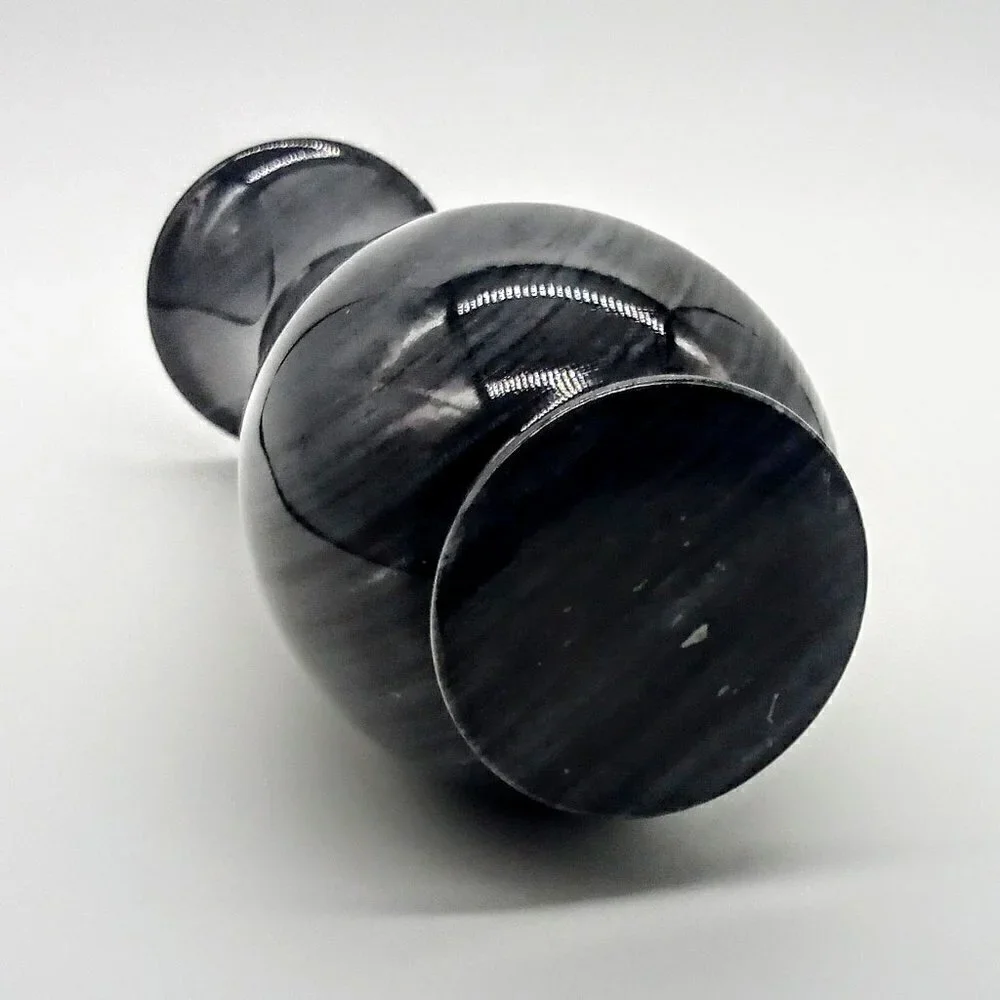 Grey Polished Marble Stone Vase